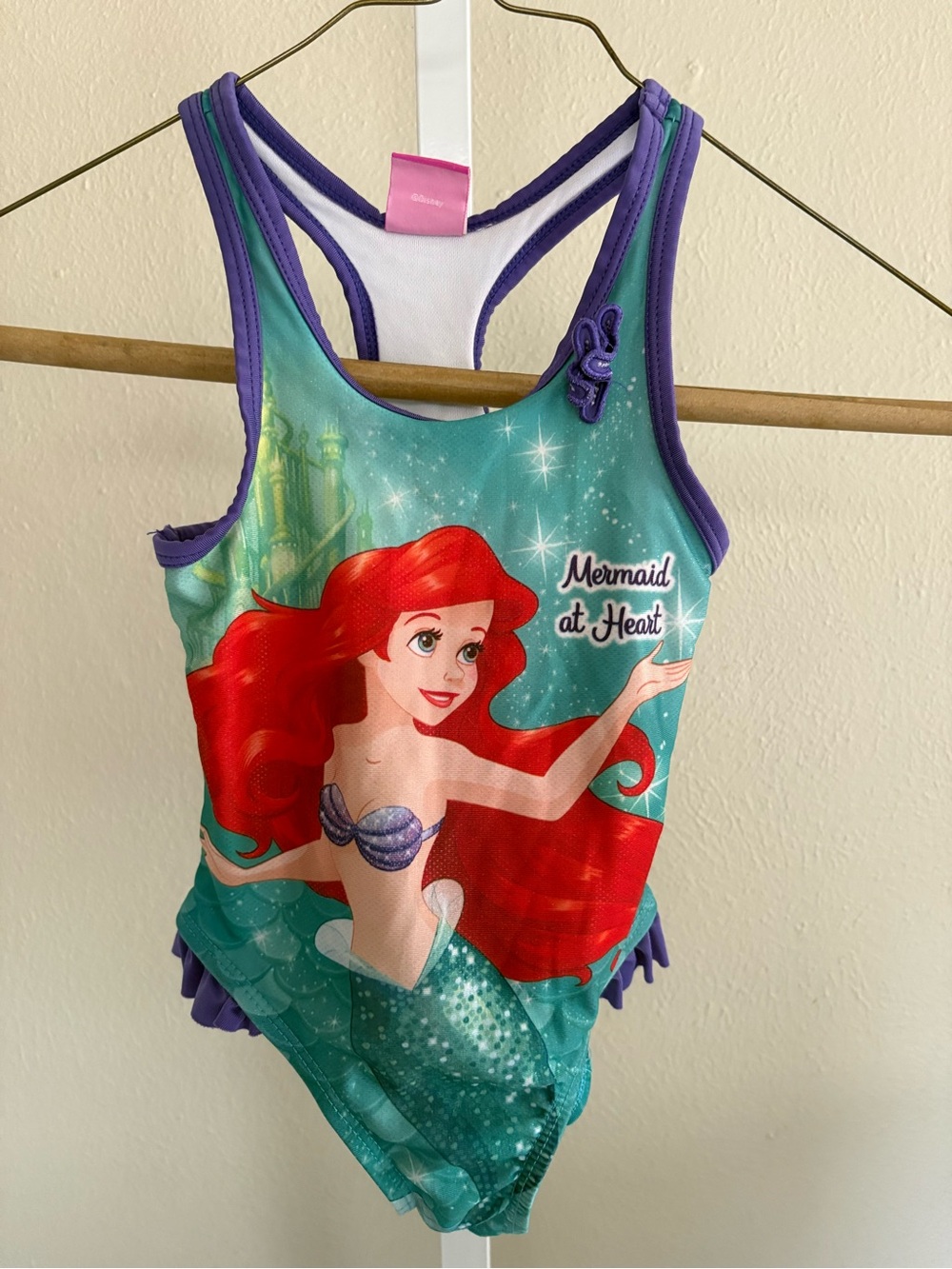 Disney Ariel Swim Suit - Teal, Purple & White Size 2T